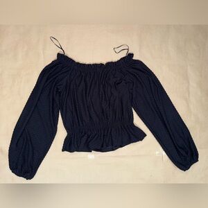 Black Off-Shoulder Women's Top